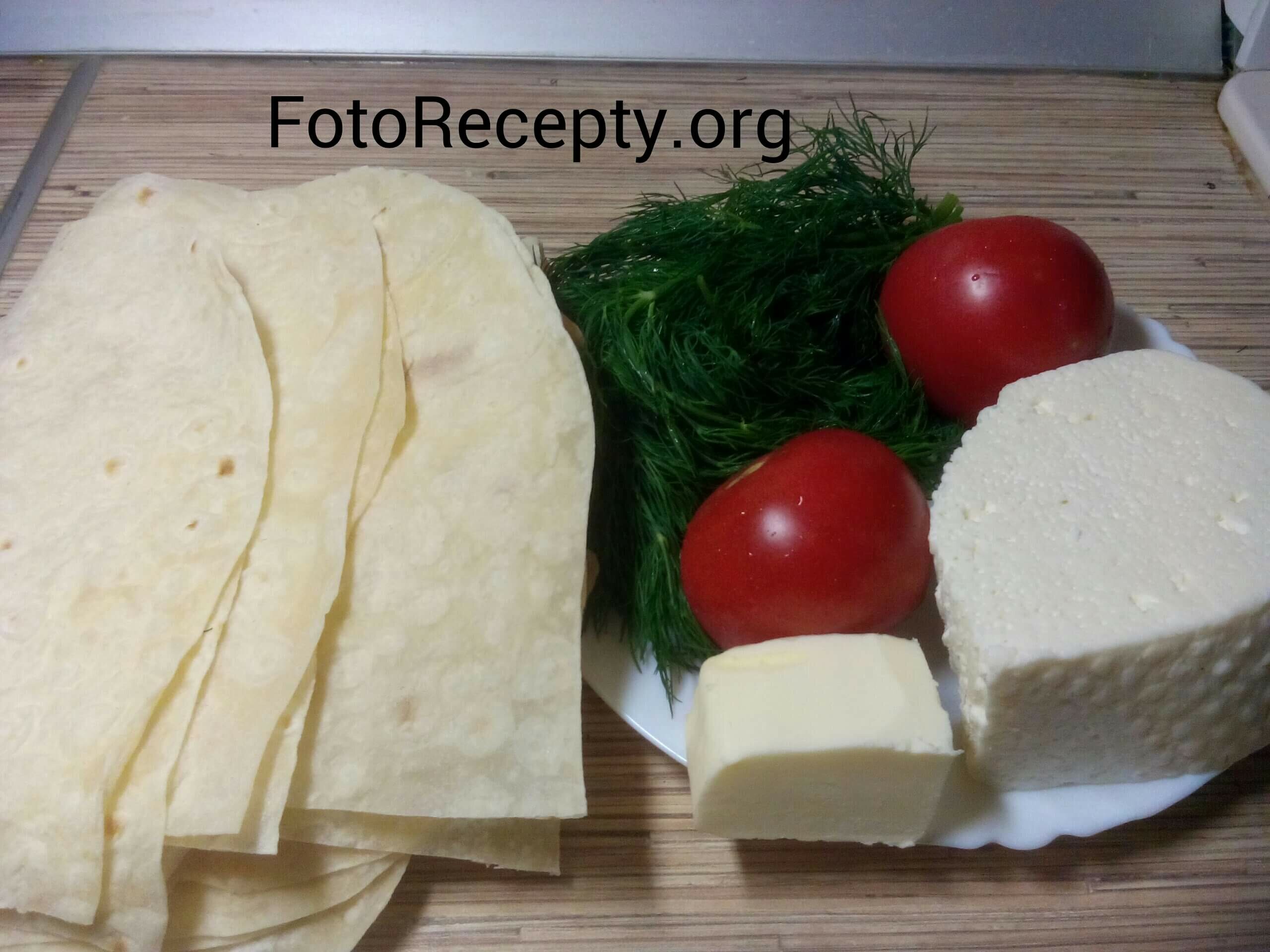 Лаваш с сыром и зеленью – подготавливаем продукты