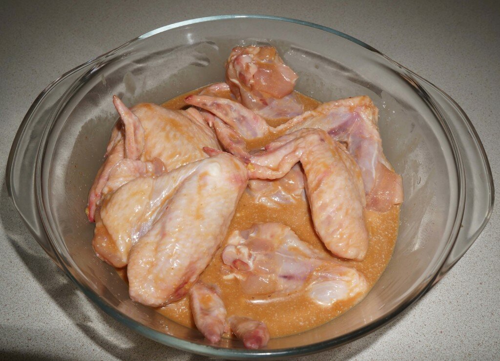 куриные крылышки в соевом соусе в духовке (4 шаг)