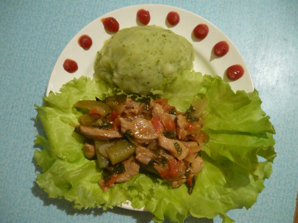 Азу из свинины с овощным пюре (13 шаг)
