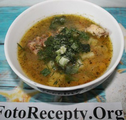 суп гречневый с курицей - готовое блюдо